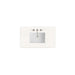 36" Single Radius Cut Widespread, 3 CM White Zeus Silestone w/ Sink