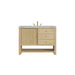 Marigot 48" Single Vanity, Sunwashed Oak w/ 3 CM Victorian Silver Silestone Top