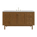 Laurent 60" Single Vanity, Honey Oak w/ 3 CM Eternal Jasmine Pearl Silestone Top