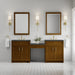 James Martin Vanities Bellshire 84" Dual Vanity Set with 24" Make-Up Counter