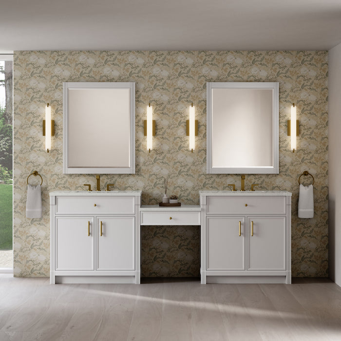 James Martin Vanities Bellshire 96" Dual Vanity Set with 24" Make-Up Counter