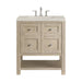 Breckenridge 30" Single Vanity, Whitewashed Oak, w/ 3 CM Siberian Silestone Top