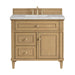Lorelai 36" Single Vanity, Light Natural Oak w/ 3 CM Victorian Silver Silestone Top