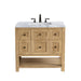 Breckenridge 36" Single Vanity, Light Natural Oak w/ 3 CM Carrara Marble Top