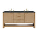 Solene 72" Double Vanity, Seaside Oak, w/ 3 CM Charcoal Soapstone Quartz Top