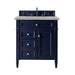 Brittany 30" Single Vanity, Victory Bleu w/ 3 CM Victorian Silver Silestone Top