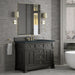 Brookfield 48" Single Vanity, Pecan, w/ 3 CM Siberian Silestone Top