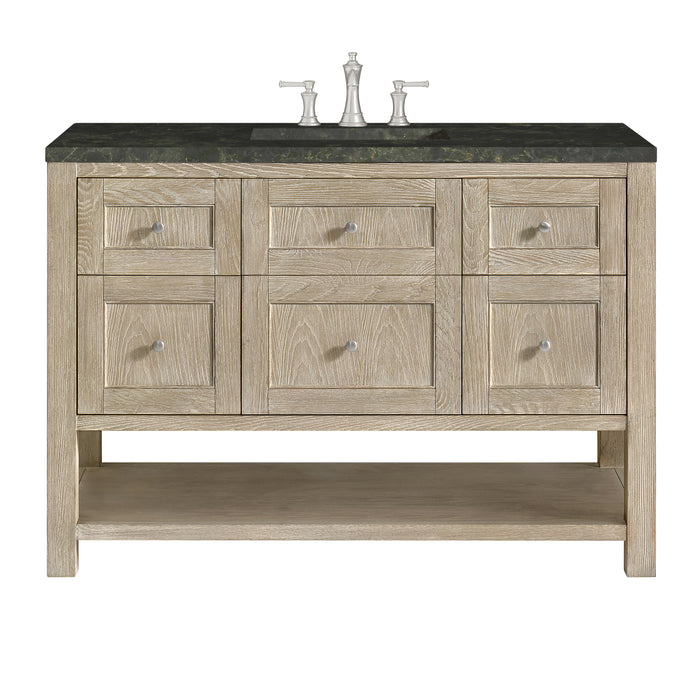 Breckenridge 48" Single Vanity, Serenity Blue, w/ 3 CM Carrara Marble Top