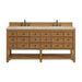 Malibu 72" Double Vanity, Amber Birch, w/ 3 CM Tajnar Eclos Top