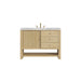 Marigot 48" Single Vanity, Sunwashed Oak w/ 3 CM Carrara White Marble Top