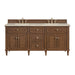 Lorelai 72" Double Vanity, Light Natural Oak w/ 3 CM Parisien Bleu Silestone Top w/FreePower Wireless Charger