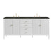 Myrrin 72" Vanity, Bright White, w/ 3 CM Phantome Eclos Top