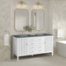 Myrrin 60" Double Vanity, Mid Century Walnut w/ 3 CM Parisien Bleu Silestone Top w/FreePower Wireless Charger