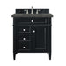Brittany 30" Single Vanity, Black Onyx, w/ 3 CM Parisien Bleu Silestone Top