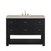 Lucian 48" Single Vanity, Carbon Oak, w/ 3 CM Siberian Silestone Top w/FreePower Wireless Charger