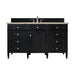 Brittany 60" Single Vanity, Black Onyx, w/ 3 CM Tajnar Eclos Top