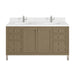 Chicago 60" Double Vanity, Smokey Celadon, w/ 3 CM Charcoal Soapstone Silestone® Top