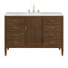 Myrrin 48" Single Vanity, Carbon Oak w/ 3 CM Eternal Jasmine Pearl Silestone Top w/FreePower Wireless Charger