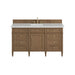 Brittany 60" Single Vanity in Bright White, w/ 3 CM Siberian Silestone Top