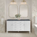 Myrrin 60" Double Vanity, Mid Century Walnut w/ 3 CM Lime Delight Silestone Top