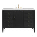 Myrrin 48" Single Vanity, Carbon Oak w/ 3 CM Parisien Bleu Silestone Top
