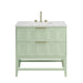 Emmeline 36" Single Vanity, Pistachio w/ 3 CM Eternal Jasmine Pearl Top