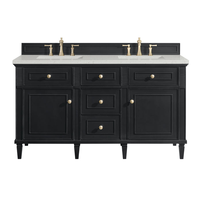 Lorelai 60" Double Vanity, Black Onyx w/ 3 CM Lime Delight Silestone Top