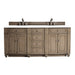 Bristol 72" Double Vanity, Whitewashed Walnut, w/ 3 CM Phantome Eclos Top