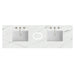 72" Double Top, 3 CM Ethereal Noctis Silestone w/ Sink & FreePower Wireless Charger