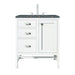 Addison 30" Single Vanity, Glossy White w/ 3 CM Parisien Bleu Silestone Top