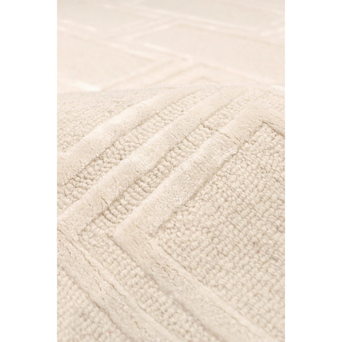 Pasargad Home Edgy Collection Hand-Tufted Bamboo Silk & Wool Area Rug, 8' 9" X 11' 9", Ivory pvny-23 9x12