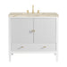 Myrrin 36" Vanity, Bright White, w/ 3 CM Tajnar Eclos Top