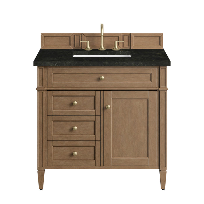 Brittany 36" Single Vanity, Pecan w/ 3 CM Phantome Eclos Top