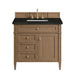 Brittany 36" Single Vanity, Pecan w/ 3 CM Phantome Eclos Top