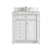 Bristol 30" Single Vanity, Bright White w/ 3 CM Lime Delight Silestone Top