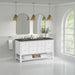 Breckenridge 60" Double Vanity, Whitewashed Oak, w/ 3 CM Lime Delight Quartz Top