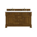 Brookfield 60" Double Vanity, Honey Oak w/ 3 CM Lime Delight Silestone Top