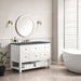 Breckenridge 48" Single Vanity, Whitewashed Oak w/ Single Hole 3CM White Zeus Silestone Top & Backsplash