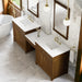 James Martin Vanities Bellshire 96" Dual Vanity Set with 24" Make-Up Counter