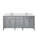 Brittany 72" Double Vanity, Smokey Celadon, w/ 3 CM Siberian Silestone Top