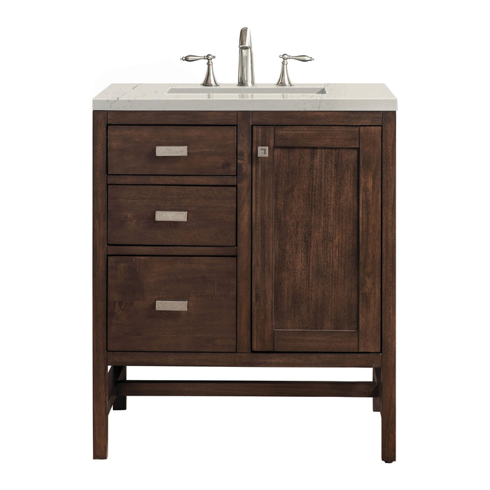 Addison 30" Single Vanity, Mid-Century Acacia, w/ 3 CM Siberian Silestone Top