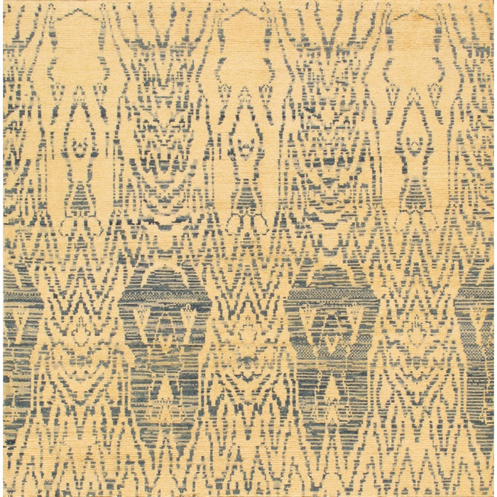 Pasargad Home Ikat Collection Hand-Knotted Lamb's Wool Area Rug- 4' 11" X 5' 1" PTM-1002 5X5
