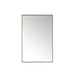 Rohe 26" Rectangular Mirror, Champagne Brass