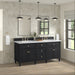 Lorelai 72" Double Vanity, Whitewashed Oak w/ 3 CM Parisien Bleu Silestone Top w/FreePower Wireless Charger