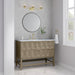 Emmeline 48" Single Vanity, Pebble Oak w/ 3 CM Victorian Silver Silestone Top w/ FreePower Wireless Charger