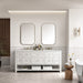Breckenridge 72" Double Vanity, Serenity Blue, w/ 3 CM Victorian Silver Quartz Top w/FreePower Wireless Charger