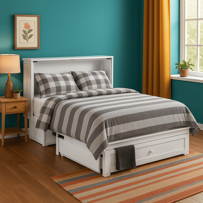 Night and Day Furniture Clover Queen Murphy Cabinet Bed Complete