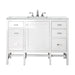 Addison 48" Single Vanity, Glossy White w/ 3 CM Ethereal Noctis Top