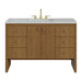 Hudson 48" Single Vanity, Honey Oak w/ 3 CM Ethereal Noctis Silestone Top