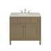 Chicago 36" Single Vanity, Walnut Whisper, w/ 3 CM Lime Delight Silestone® Top